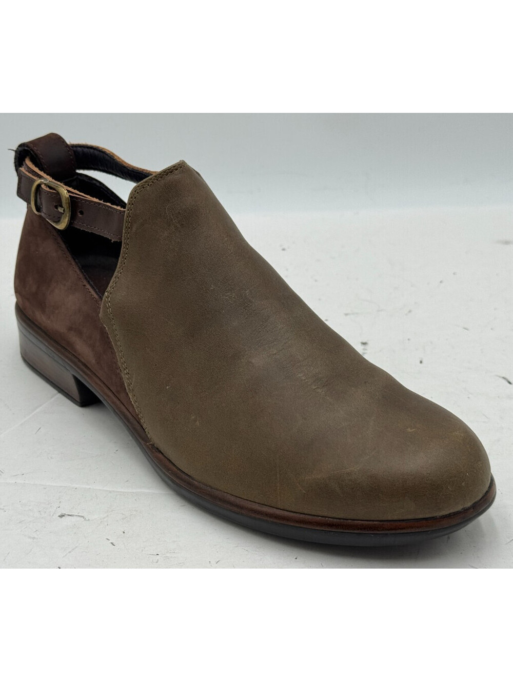 Naot Kamsin Women's Ankl Boots Size 8 Brown Leather Side Buckle Strap Boots